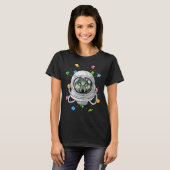 Wolf Astronaut Animal Deep in Space Cosmic Univers T-shirt (Voorkant volledig)