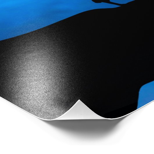 Wolf at Night Foto Afdruk (Hoek)