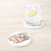 Wolf Autumn free Zandsteen Onderzetter (Zijkant)