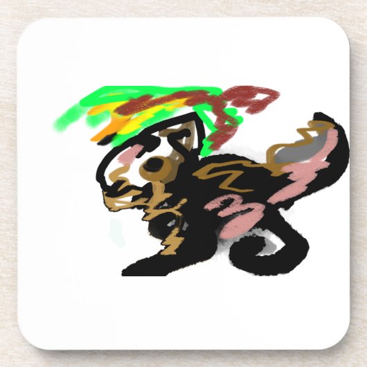 Wolf autumn joy bier onderzetter (Voorkant)