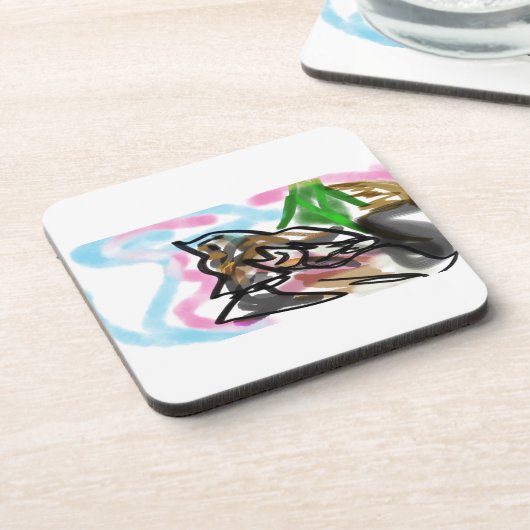 Wolf autumn joy bier onderzetter (Linkerzijde)