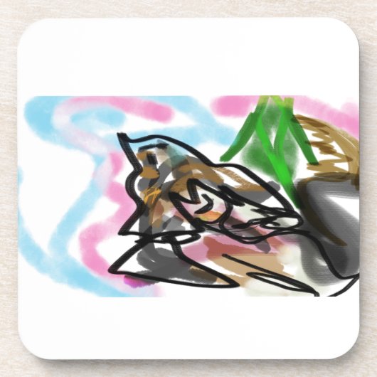 Wolf autumn joy bier onderzetter (Voorkant)