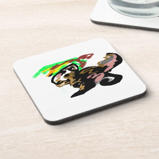 Wolf autumn joy bier onderzetter (Linkerzijde)