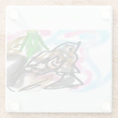 Wolf autumn joy glazen onderzetter (Achterkant)