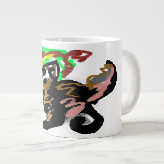 Wolf autumn joy grote koffiekop (Voorkant rechts)