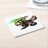 Wolf autumn joy kartonnen onderzetters (Schuin)