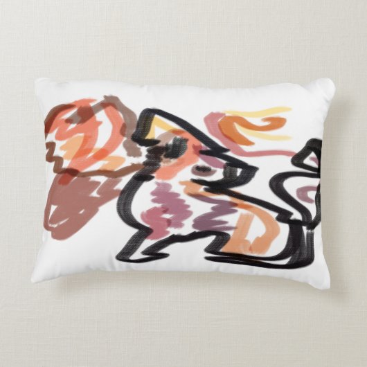 Wolf Autumn sunset Accent Kussen (Achterkant)