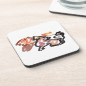 Wolf Autumn sunset Bier Onderzetter (Linkerzijde)