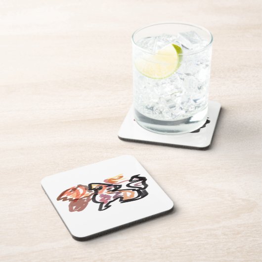 Wolf Autumn sunset Bier Onderzetter (Rechterzijde)