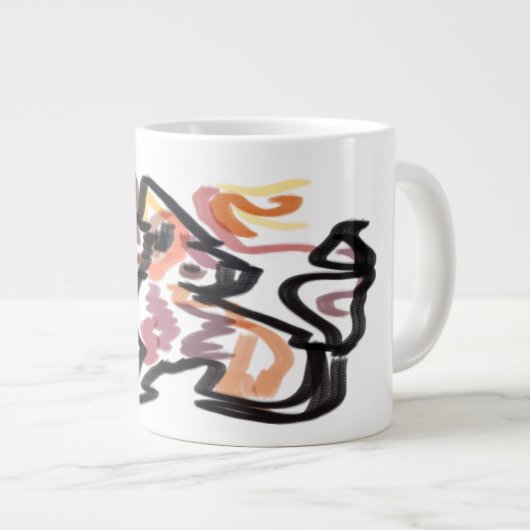 Wolf Autumn sunset Grote Koffiekop (Voorkant rechts)