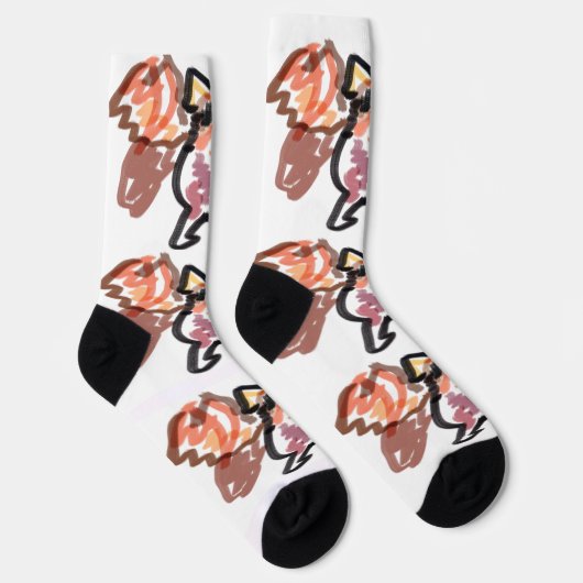 Wolf Autumn sunset Sokken (Rechts)