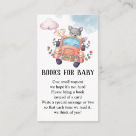 Wolf Baby shower boeken voor Baby Informatiekaartje