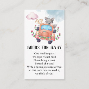 Wolf Baby shower boeken voor Baby Informatiekaartje