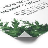 Wolf baby shower - Hoe groot is mama's buik Poster (Hoek)