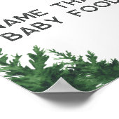 Wolf Baby Shower Naam dat babyvoedsel Poster (Hoek)