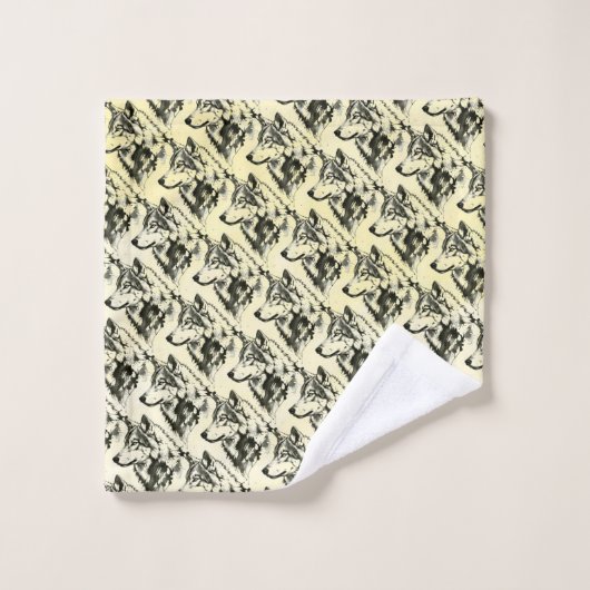 Wolf Bad Handdoek (Wasdoekje)