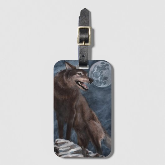 Wolf bagagelabel (Voorkant (verticaal))