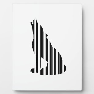 WOLF BAR CODE Howl Barcode Patroon Ontwerp Fotoplaat