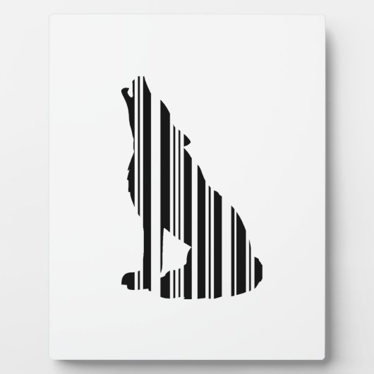 WOLF BAR CODE Howl Barcode Patroon Ontwerp Fotoplaat (Voorkant)