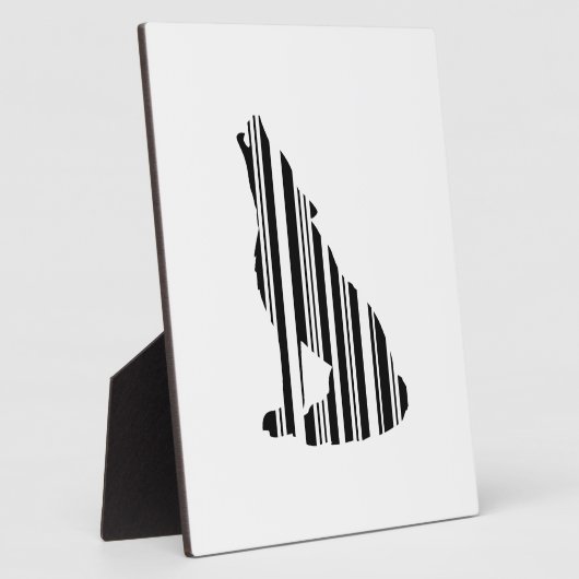 WOLF BAR CODE Howl Barcode Patroon Ontwerp Fotoplaat (Zijkant)