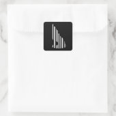WOLF BAR CODE Howl Barcode Patroonontwerp Vierkante Sticker (Tas)