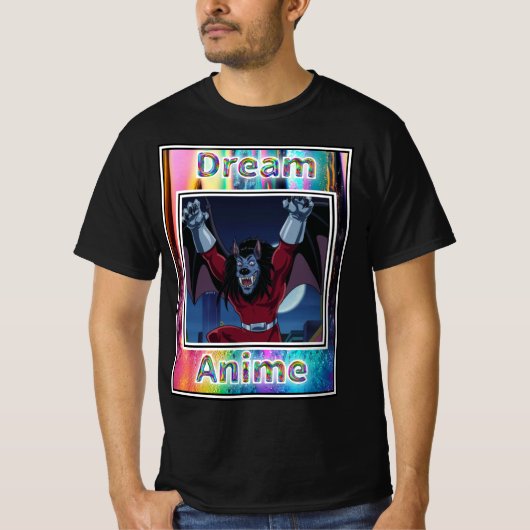 Wolf Bat Dream Anime T-shirt (Voorkant)