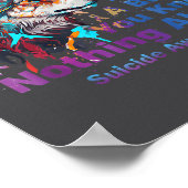 Wolf Be Kind Suicide Awareness Mental Health Suprt Poster (Hoek)