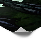 Wolf beast in het bos | AI Art. Poster (Hoek)