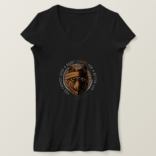 Wolf Beast met levensoffertes T-shirt (Design voorkant)