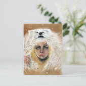 Wolf Beauty Briefkaart (Staand voorkant)