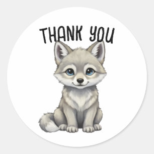 Wolf Bedankt Sticker