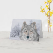Wolf (bent u Mijn Vriend?) Kaart (Gele Bloem)