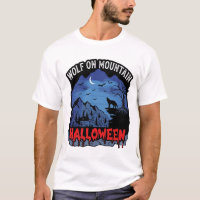 Wolf Berg Halloween Huilende Vleermuizen Maan_1