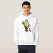 Wolf bij Baseball met honkbalknuppel Hoodie (Voorkant volledig)