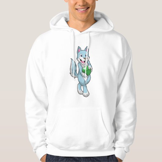 Wolf bij Bowling met Bowling ball Hoodie (Voorkant)