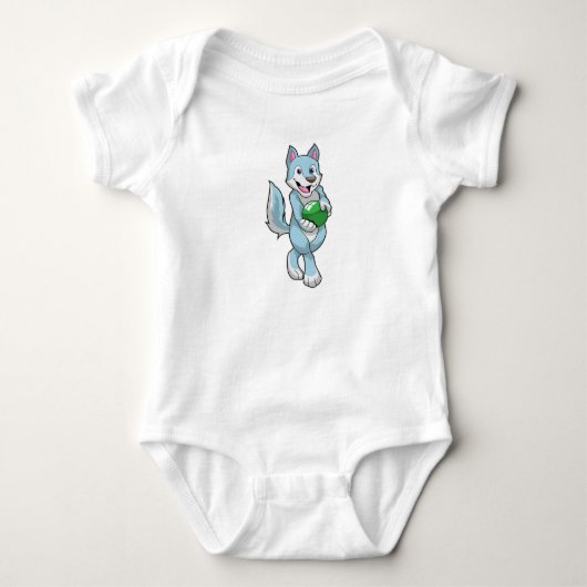Wolf bij Bowling met Bowlingbal Romper (Voorkant)