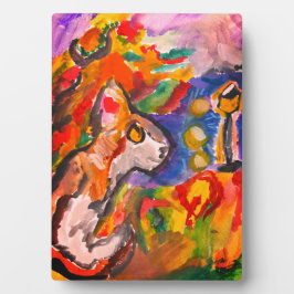 Wolf bij nacht fotoplaat