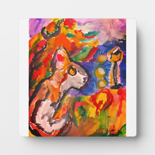 Wolf bij nacht fotoplaat (Voorkant)