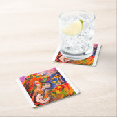 Wolf bij nacht kartonnen onderzetters (Insitu)