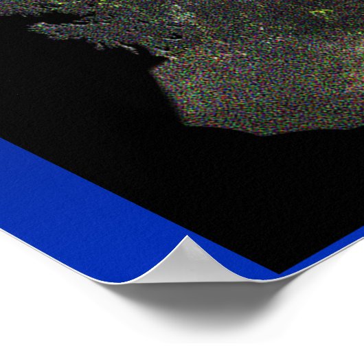 Wolf bij nacht poster (Hoek)