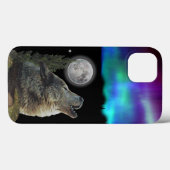 Wolf bij nachtart. Case-Mate iPhone case (Achterkant (horizontaal))
