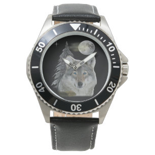 Wolf bij nachtproducten horloge