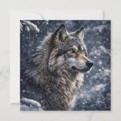 Wolf bij wintersolstitie in de sneeuwnacht (Voorkant)