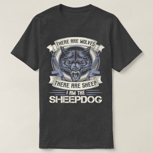 Wolf Biker Motorfiets Politie T-shirt (Design voorkant)