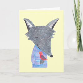 Wolf Bird Smoor Ik Hou Van Jou Valentijnkaart Feestdagen Kaart