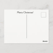 Wolf Black en White Kerstfeestay Briefkaart (Achterkant)