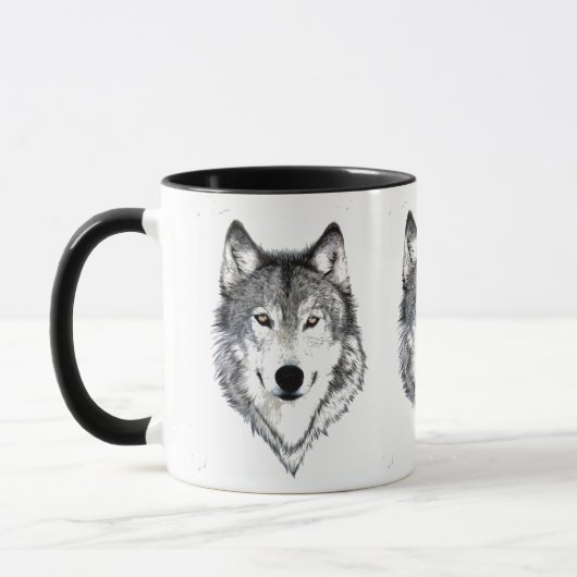 Wolf Black/White Coffee-Mok Mok (Links)