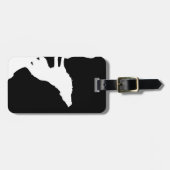 Wolf Black & White Pop Art Bagagelabel (Voorkant horizontaal)