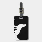 Wolf Black & White Pop Art Bagagelabel (Voorkant verticaal)