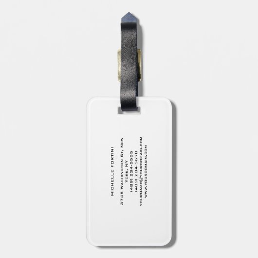 Wolf Black & White Pop Art Bagagelabel (Achterkant verticaal)